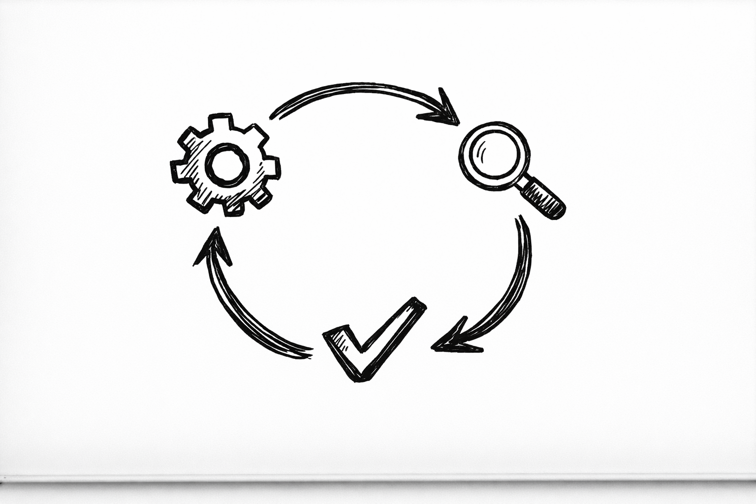 Diagram illustrating the virtuous cycle in AI development with continuous loops of data, automation, and evaluation