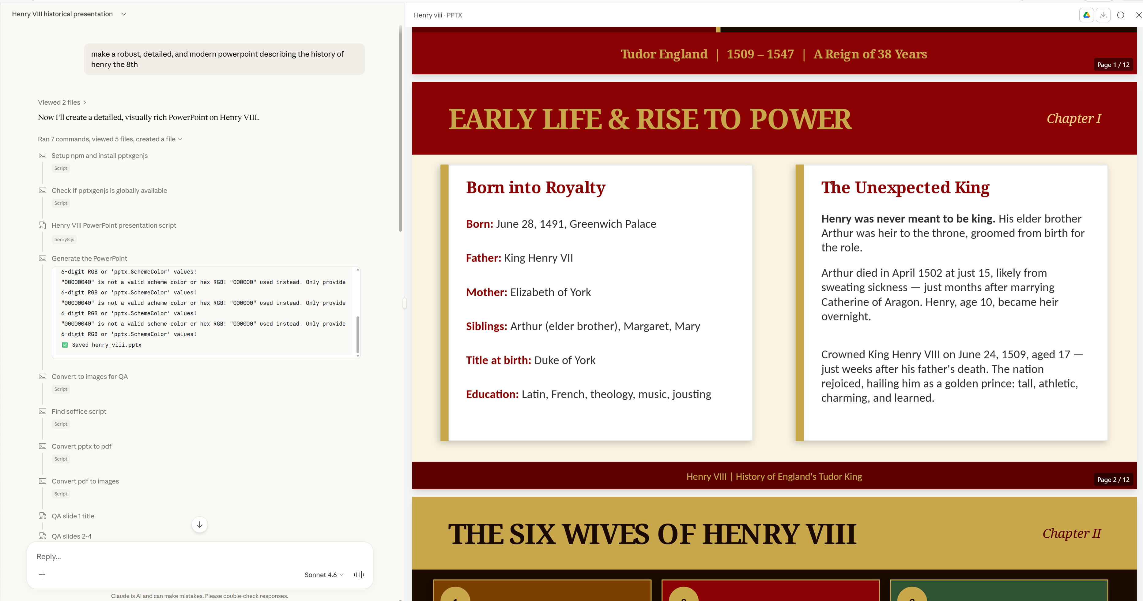 Claude PowerPoint output for comparison