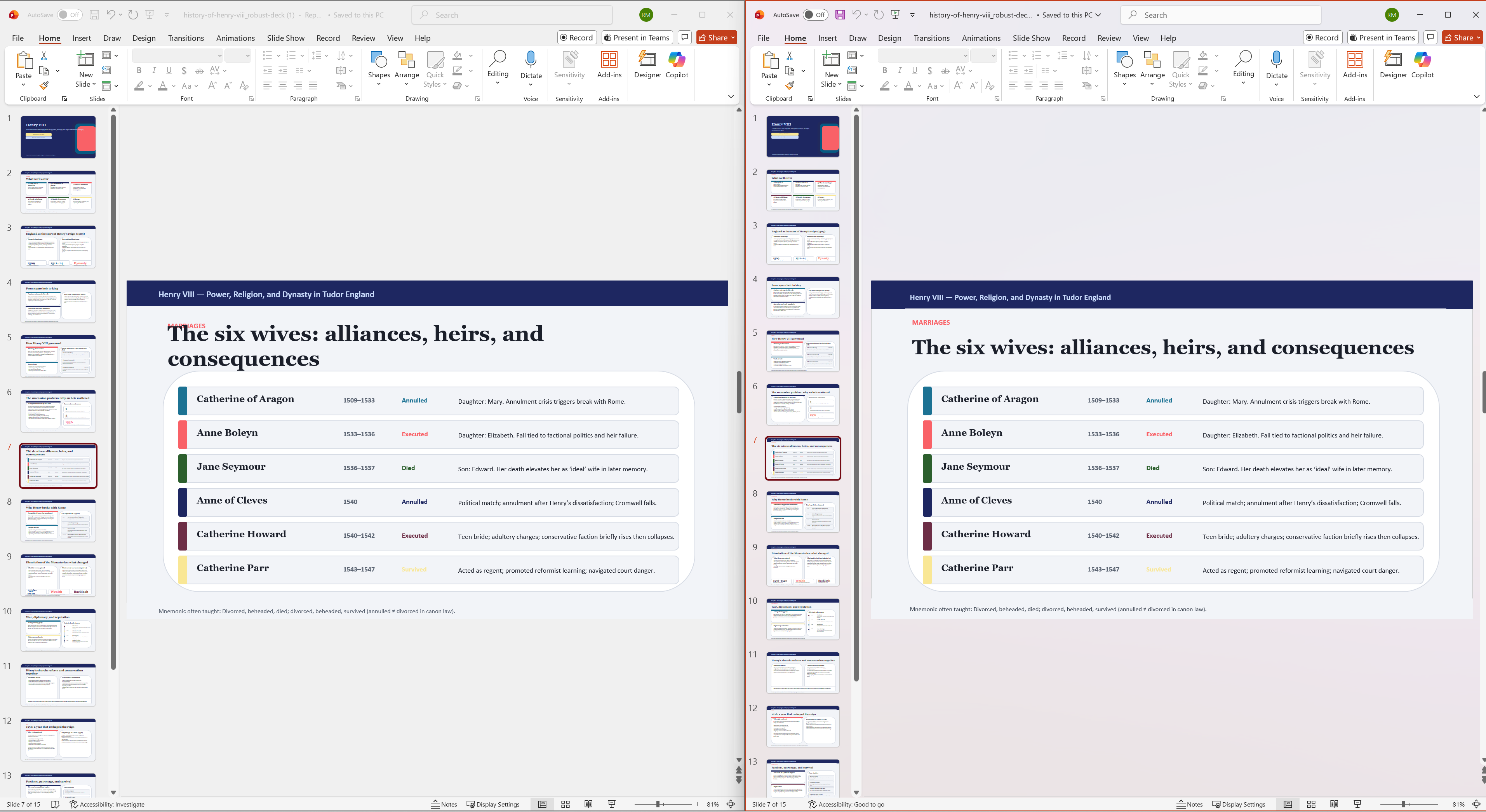 Layout Alignment - before and after QA correction
