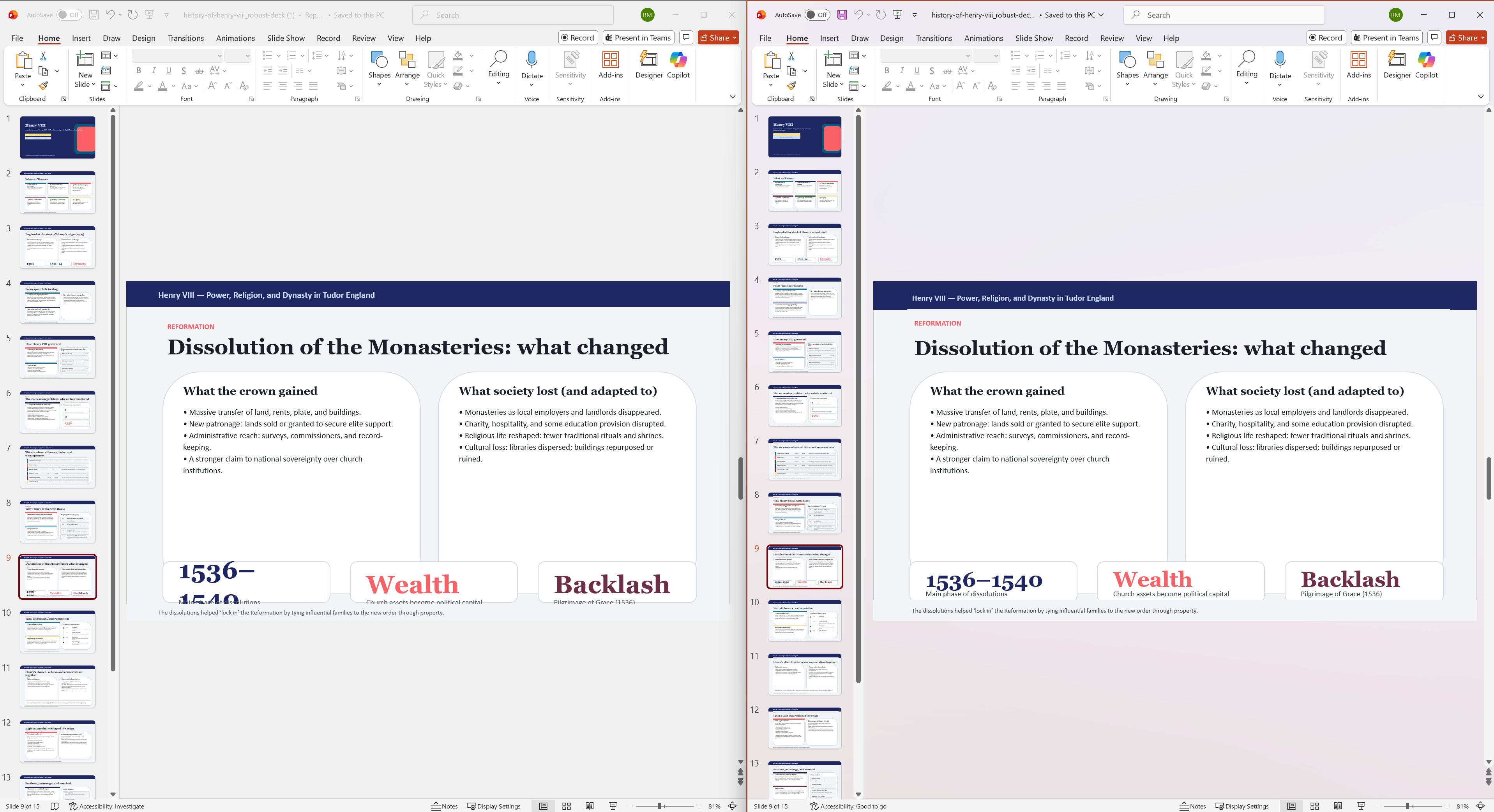Text Overflow in Content Area - before and after QA correction